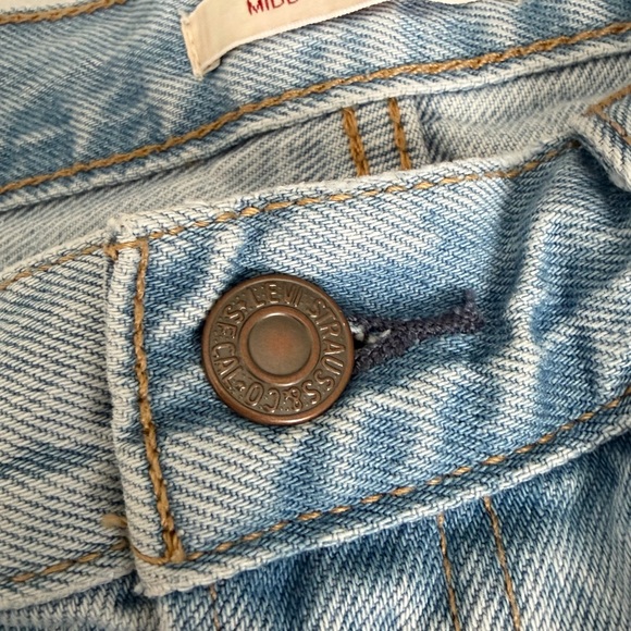 Levi's Light Blue Relaxed Women Jeans 28x27 ripped light wash straight leg pants - Picture 12 of 15